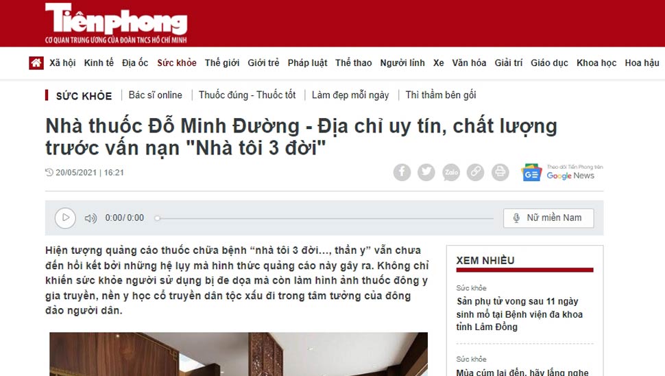 Nhà thuốc Đỗ Minh Đường - Địa chỉ uy tín, chất lượng trước vấn nạn 