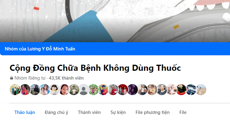 cộng đồng chữa bệnh không dùng thuốc